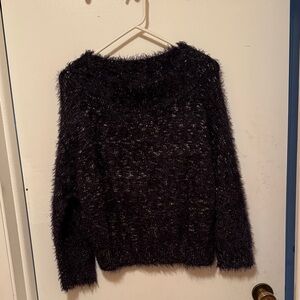Express Black Fuzzy Sweater